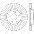 Jeu de 2 disques de frein avant JURID 562457JC - Visuel 2