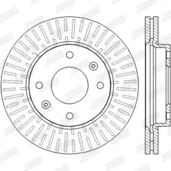 Jeu de 2 disques de frein avant JURID 562459JC