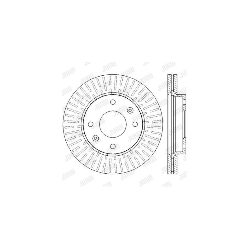 Jeu de 2 disques de frein avant JURID 562459JC