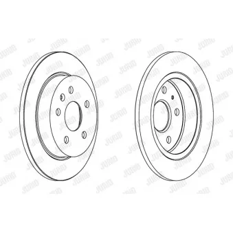 Jeu de 2 disques de frein arrière JURID 562461JC