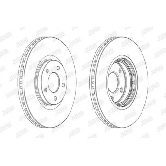 Jeu de 2 disques de frein avant JURID 562465JC