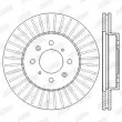 Jeu de 2 disques de frein avant JURID 562545JC - Visuel 2