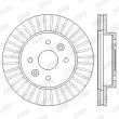 Jeu de 2 disques de frein avant JURID 562557JC - Visuel 2