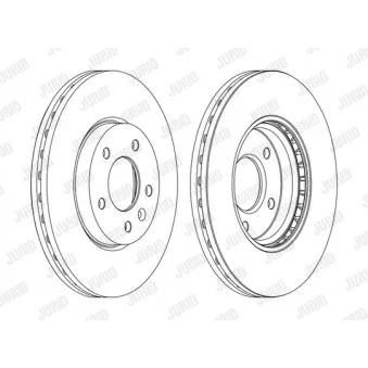 Jeu de 2 disques de frein avant JURID 562631JC-1