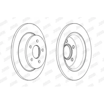 Jeu de 2 disques de frein arrière JURID 562655JC