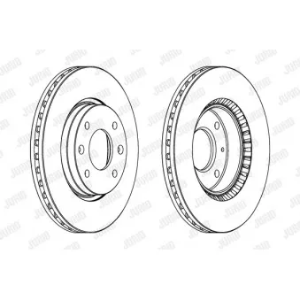 Jeu de 2 disques de frein avant JURID 562734JC