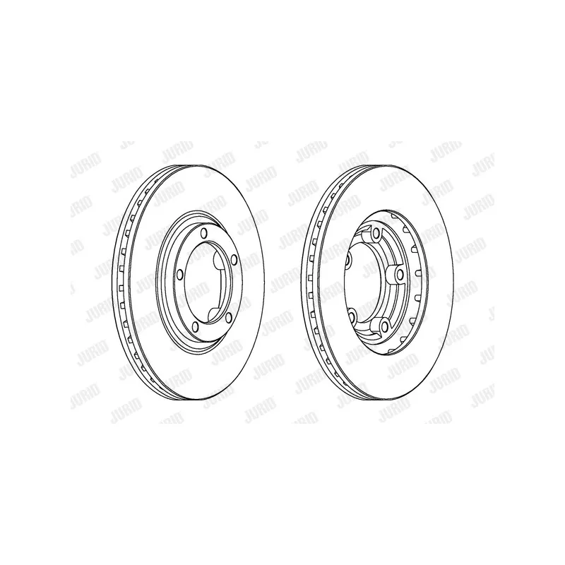 Jeu de 2 disques de frein avant JURID 562846JC