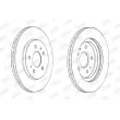 Jeu de 2 disques de frein avant JURID 562853JC - Visuel 2