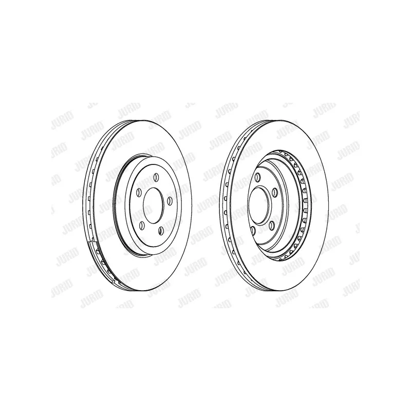 Jeu de 2 disques de frein avant JURID 562868JC