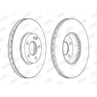 Jeu de 2 disques de frein avant JURID 562989JC-1