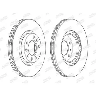 Jeu de 2 disques de frein avant JURID 562991JC-1