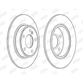 Jeu de 2 disques de frein arrière JURID 562995JC