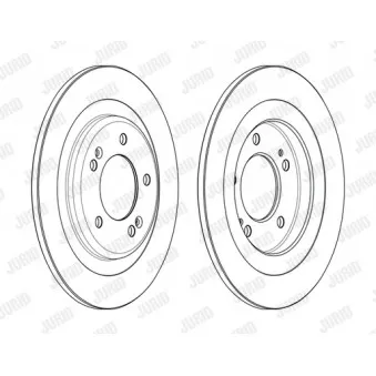 Jeu de 2 disques de frein arrière JURID 563000JC