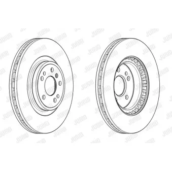 Jeu de 2 disques de frein avant JURID 563002JC-1