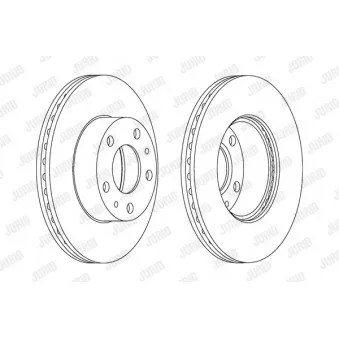Jeu de 2 disques de frein avant JURID 563018J