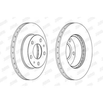 Jeu de 2 disques de frein avant JURID 563021J