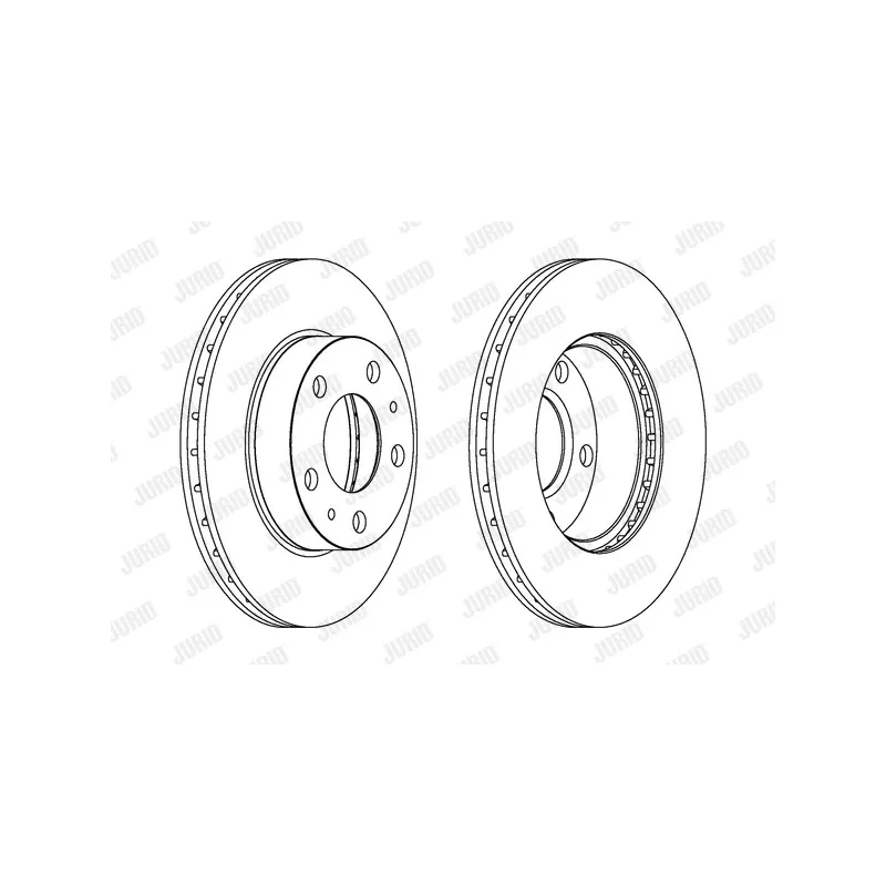 Jeu de 2 disques de frein avant JURID 563021J