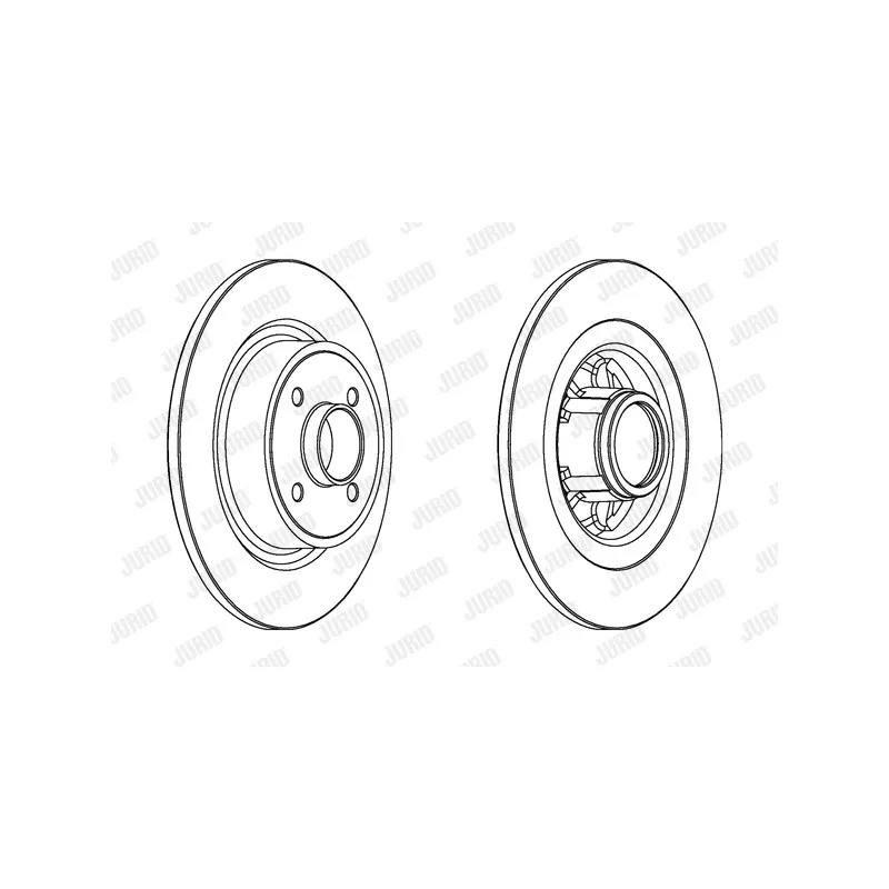 Jeu de 2 disques de frein arrière JURID 563035JC-1