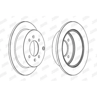 Jeu de 2 disques de frein arrière JURID 563042JC