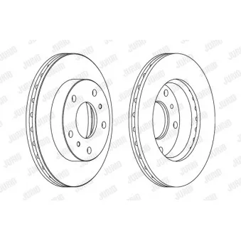 Jeu de 2 disques de frein avant JURID 563077JC