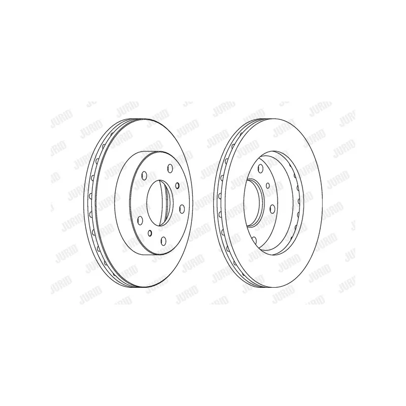 Jeu de 2 disques de frein avant JURID 563077JC