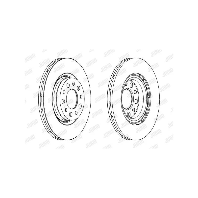 Jeu de 2 disques de frein arrière JURID 563085JC