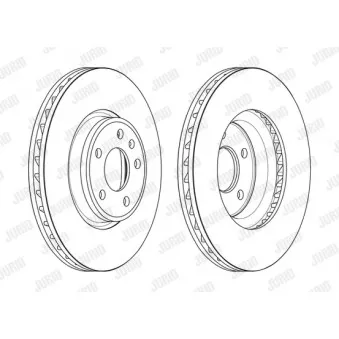 Jeu de 2 disques de frein avant JURID 563174JC-1