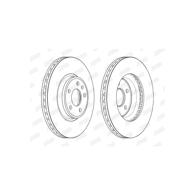 Jeu de 2 disques de frein avant JURID 563174JC-1