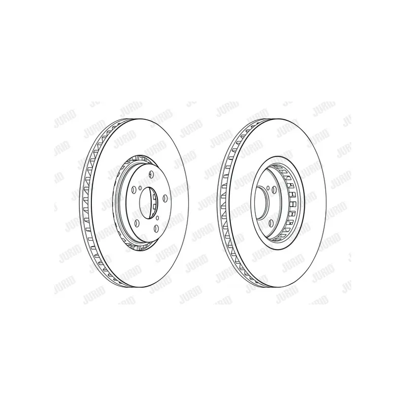 Jeu de 2 disques de frein avant JURID 563241JC-1