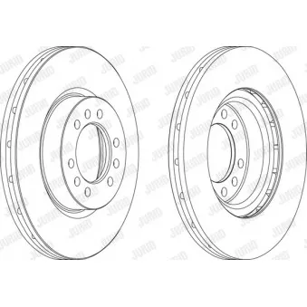 Jeu de 2 disques de frein avant JURID 569154J