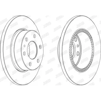Jeu de 2 disques de frein arrière JURID 569163J