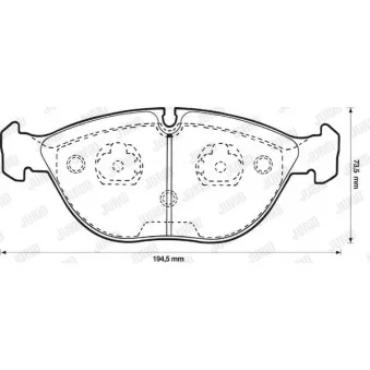 Jeu de 4 plaquettes de frein avant JURID 571872JC