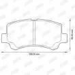 Jeu de 4 plaquettes de frein avant JURID 572589J - Visuel 2