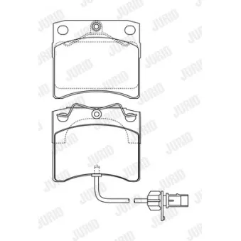Jeu de 4 plaquettes de frein avant JURID 573046J