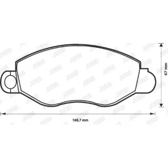 Jeu de 4 plaquettes de frein avant JURID 573110D