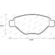 Jeu de 4 plaquettes de frein avant JURID 573123J - Visuel 2