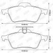 Jeu de 4 plaquettes de frein arrière JURID 573186JC - Visuel 2