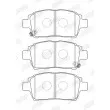 Jeu de 4 plaquettes de frein avant JURID 573737J - Visuel 2