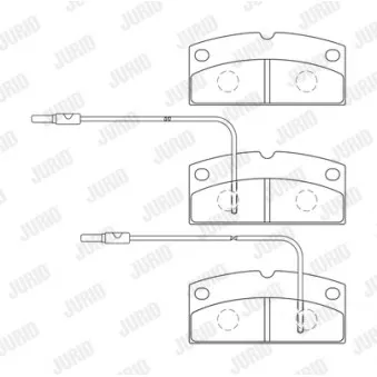 Jeu de 4 plaquettes de frein avant JURID 573750J