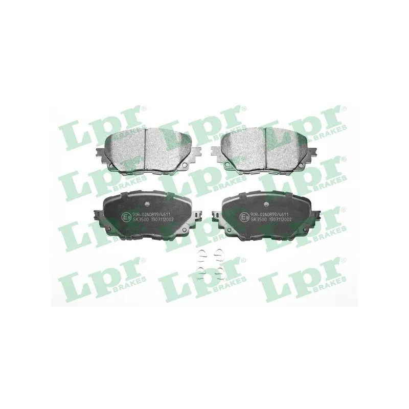 Jeu de 4 plaquettes de frein avant LPR 05P2002