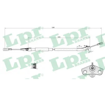 Tirette à câble, frein de stationnement LPR C0442B