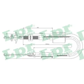 Tirette à câble, commande d'embrayage LPR C0483C