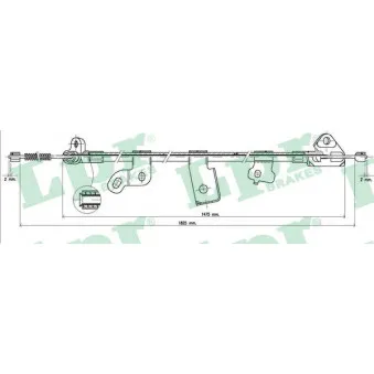 Tirette à câble, frein de stationnement LPR C0896B