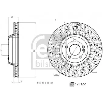 Jeu de 2 disques de frein avant FEBI BILSTEIN 175122