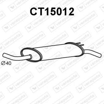 Silencieux arrière VENEPORTE CT15012