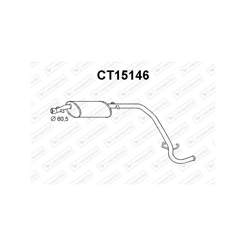 Silencieux arrière VENEPORTE CT15146