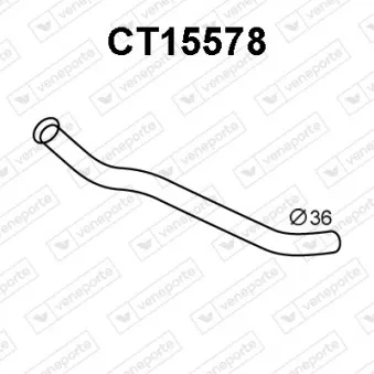 Tuyau d'échappement avant droit VENEPORTE CT15578