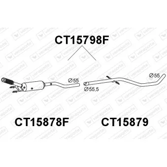 Filtre à particules / à suie, échappement VENEPORTE CT15798F