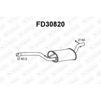 Silencieux central VENEPORTE FD30820