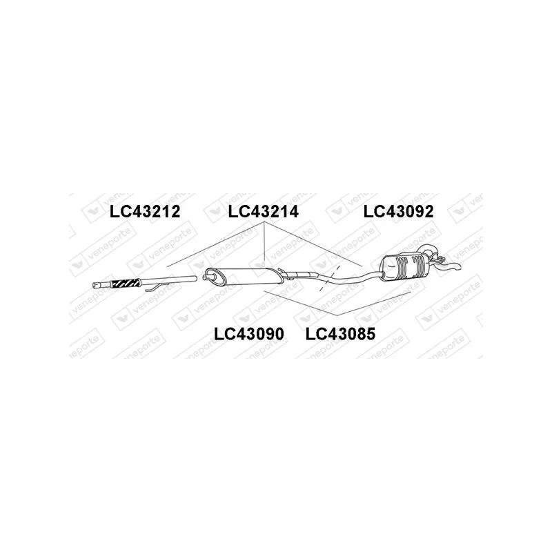 Silencieux arrière VENEPORTE LC43214